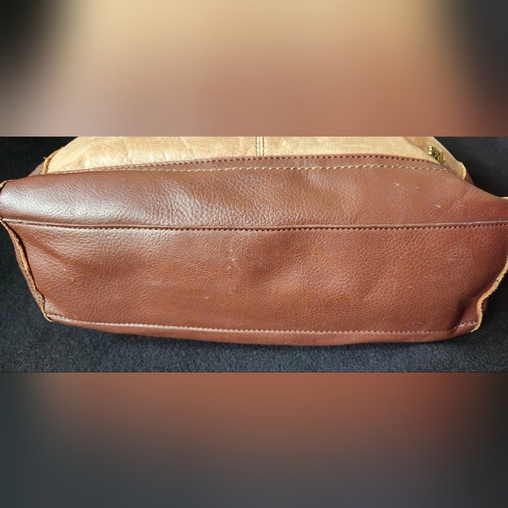 The Sak Iris Brown and Tan Leather Tote Bag - Picture 9 of 10